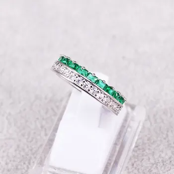 Femei Inel Verde Smarald, Argint 925 Inel Pentru Femei кольца Ziua de Bijuterii Cadou Gratuit