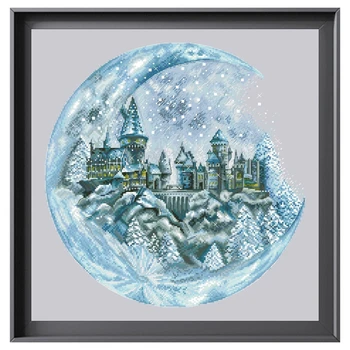 Magie Hogwarts goblen kit de stradă oraș 18ct 14ct 11ct argint panza cusaturi de broderie perete DIY home decor