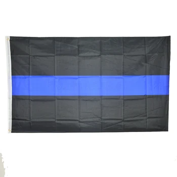 Val statele UNITE ale americii Poliția Linie Subțire Dungi de Aplicare a Legii Pavilion Banner Garnituri de Alama 90 x 150 CM