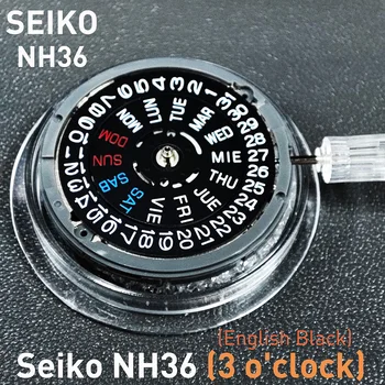 Seiko Premium Automatic NH36/NH36A Auto Mecanică Lichidare Rapidă Data/Saptamana Stabilirea 24 De Bijuterii Ceas Japonez de Circulație