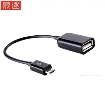 Negru Micro USB OTG Cablu de Transfer de Date Micro USB de sex Masculin la Feminin Adaptor pentru Samsung HTC Android