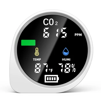 Detector de CO2 3 în 1 de Dioxid de Carbon Detector de Calitate a Aerului Monitor de Temperatură și Umiditate a Aerului Analizor de CO2 Metru Digital